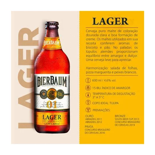 KIT DEGUSTADOR DE CERVEJAS BIERBAUM - LAGER, VIENNA E WEISS - Imagem 4