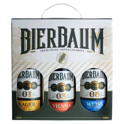 KIT DEGUSTADOR DE CERVEJAS BIERBAUM - LAGER, VIENNA E WEISS