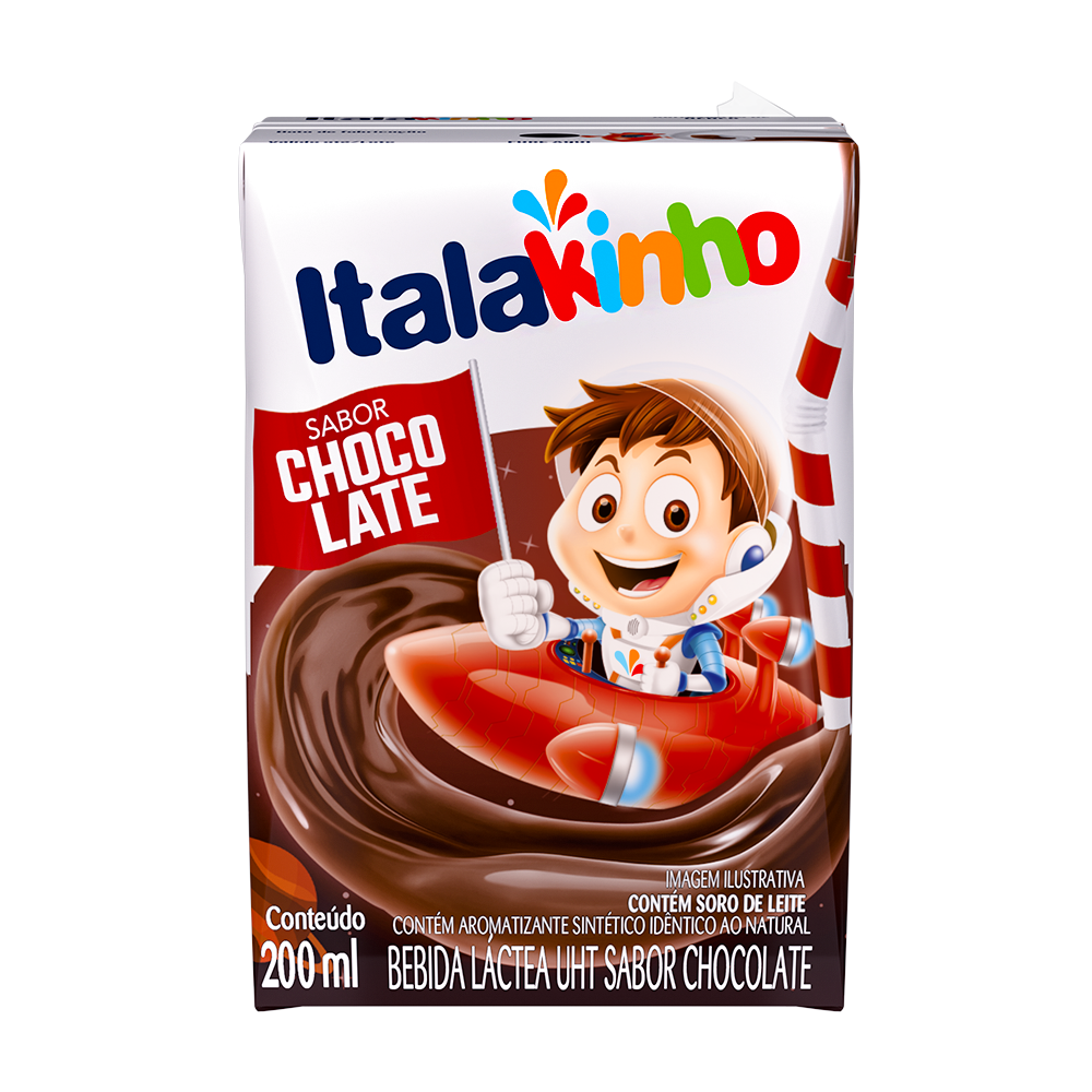 Bebida Láctea UHT Sabor Chocolate 200ml Italakinho