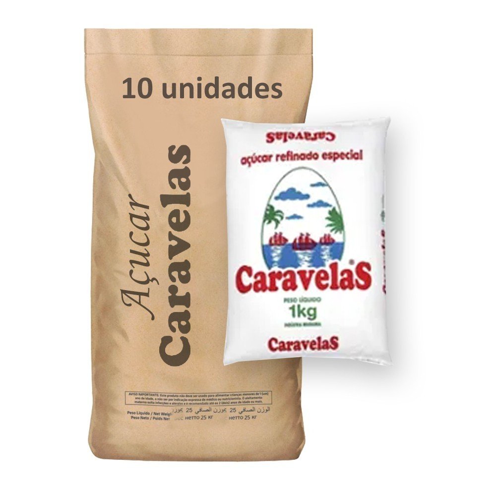 Açúcar Refinado Caravelas 10kg