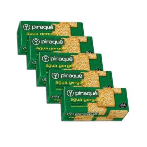 Biscoito Salgado Piraquê Água E Gergelim Kit 5