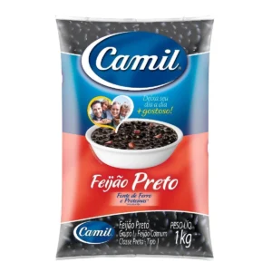 Feijão Preto Tipo 1 CAMIL Pacote 1kg