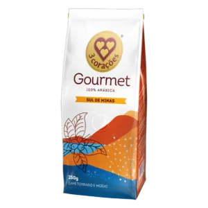 Café Torrado e Moído Gourmet Sul de Minas 3 Corações Pacote 250g