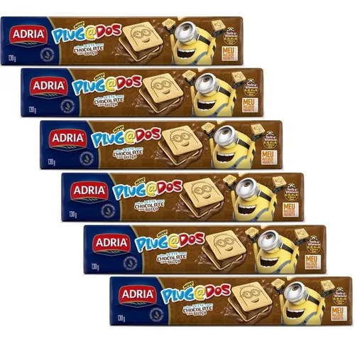 Biscoito Recheado Plugados Adria - Caixa 30 Pctes