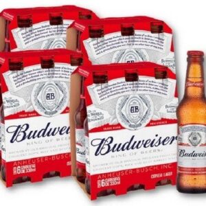 Cerveja Premium Long Neck Budweiser 550ml pack 24 unidades