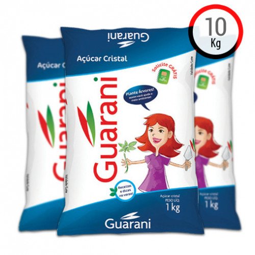 AÇÚCAR CRISTAL GUARANI 10 KG (10 X 1KG)
