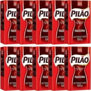 Café Torrado e Moído Pilão Tradicional 500G - Fardo com 10 Unidades