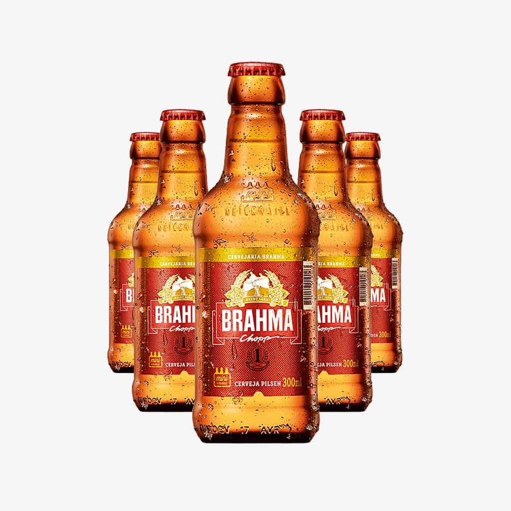 Cerveja Brahma Garrafa 300ML Com 24 Unidades – Vasilhame Incluso