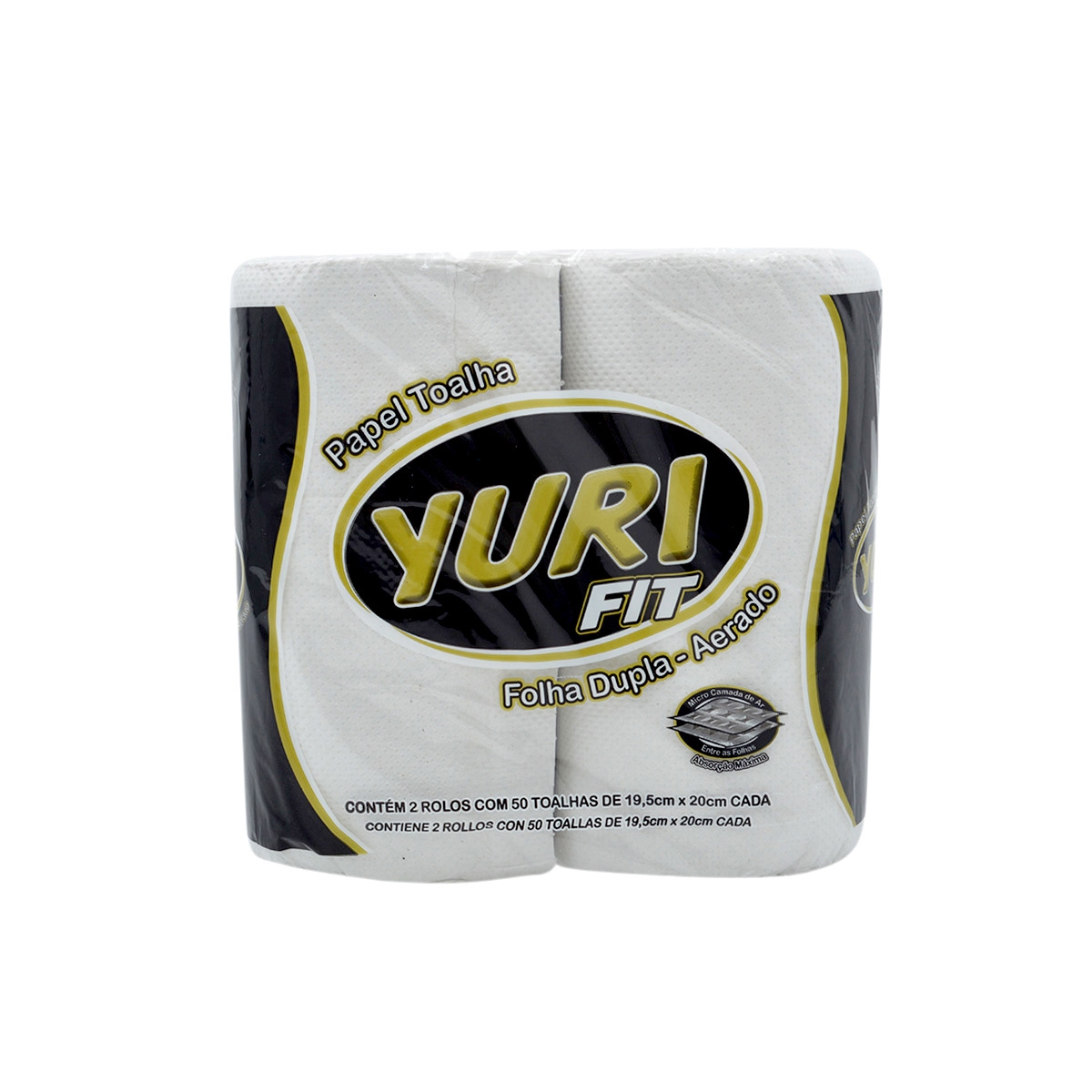 Papel Toalha Yuri Fit 2 Unidades com 100 Folhas