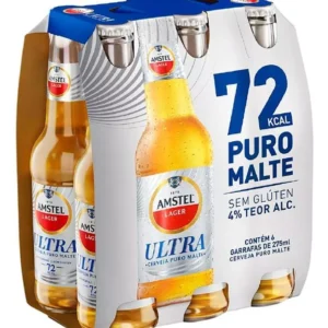 Cerveja Amstel Puro Malte 275ml 6 unidades