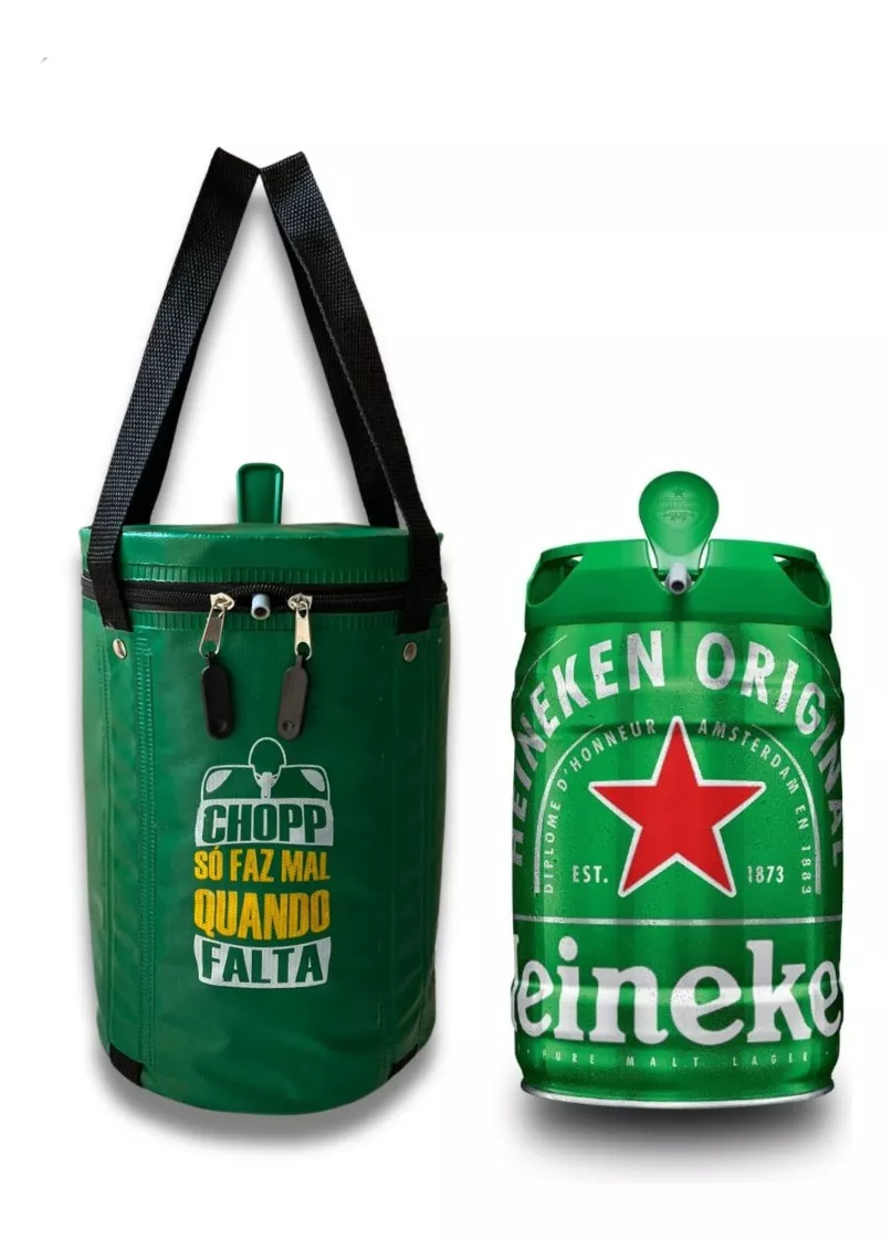 Kit Barril Chopp Heineken 5 L + Bolsa Cooler Térmica